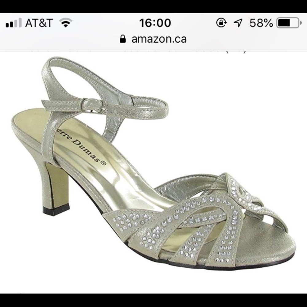 Silver Bling Rhinestone Pump Prom Wedding Heels